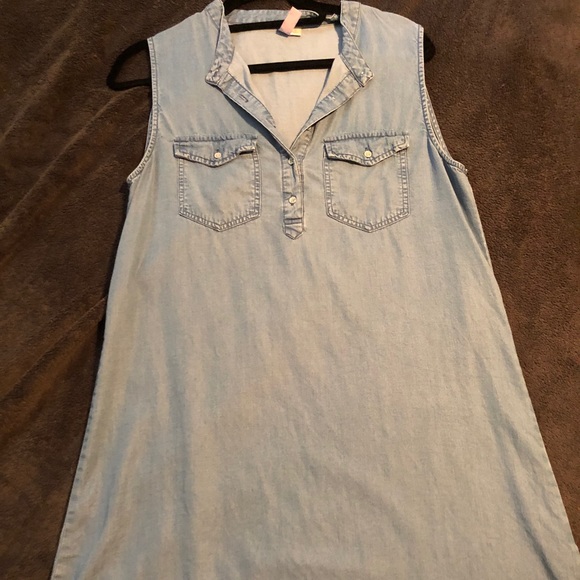 Denim Sleeveless Dress - Picture 1 of 3